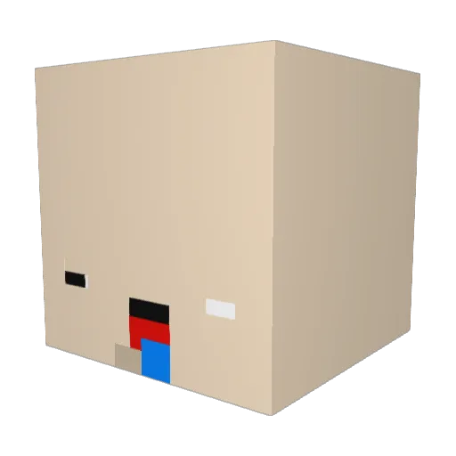 Foreskjn Minecraft avatar head, 3D render