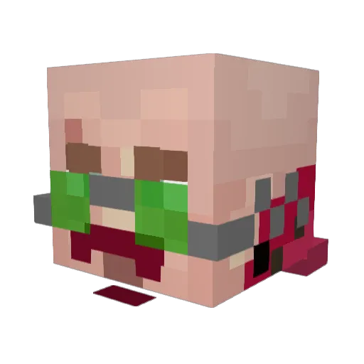 ForestCreep Minecraft avatar head, 3D render