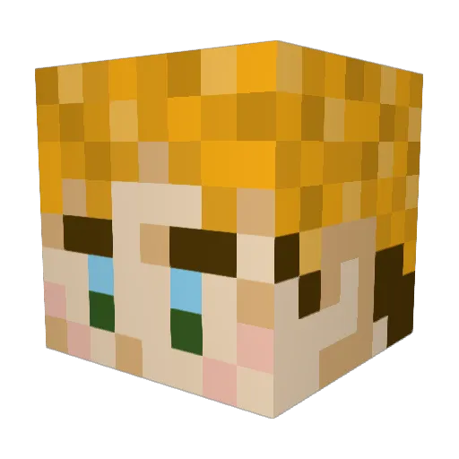 ForestCrow27 Minecraft avatar head, 3D render