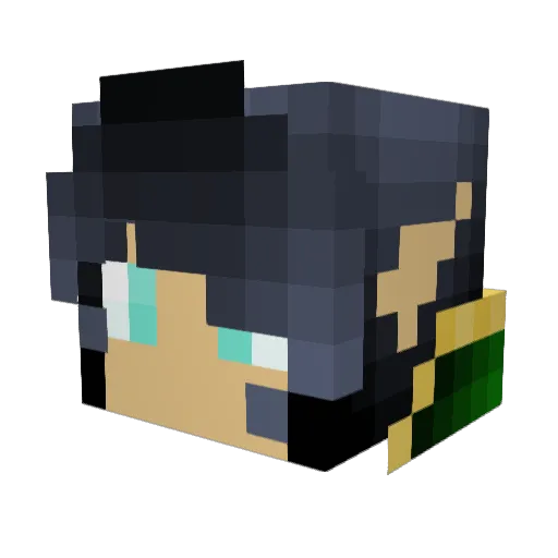 ForestElf1975 Minecraft avatar head, 3D render