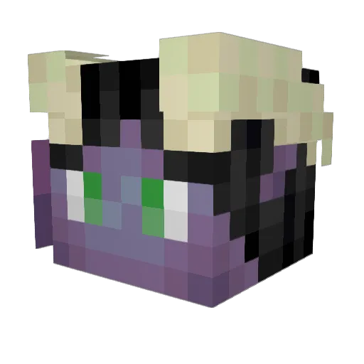 ForestElfWarlock Minecraft avatar head, 3D render