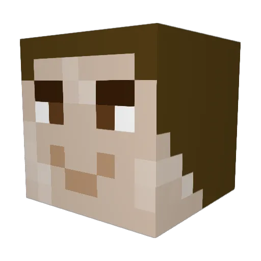 ForestFaye Minecraft avatar head, 3D render