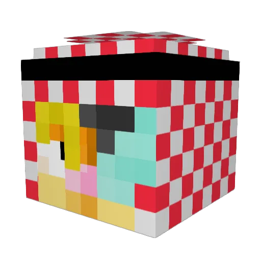 ForestFire520 Minecraft avatar head, 3D render