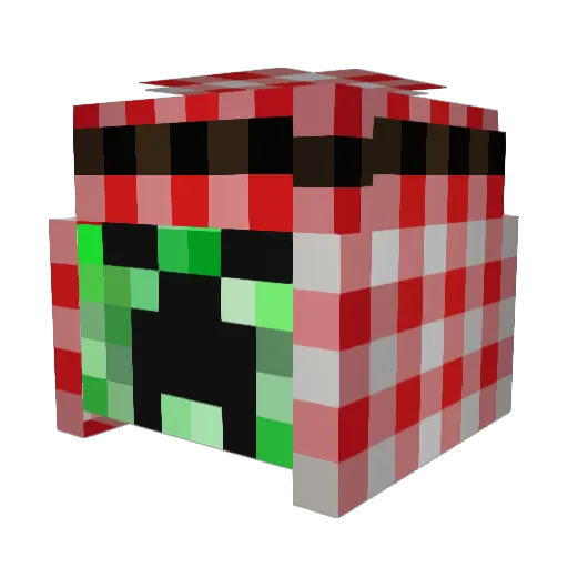 ForestPepe Minecraft avatar head, 3D render