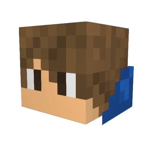 ForestRain115 Minecraft avatar head, 3D render