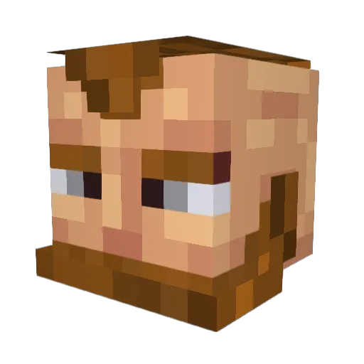 ForestViking Minecraft avatar head, 3D render