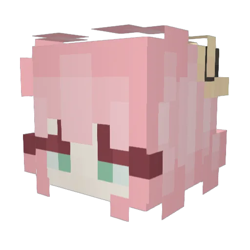 ForestYurei Minecraft avatar head, 3D render