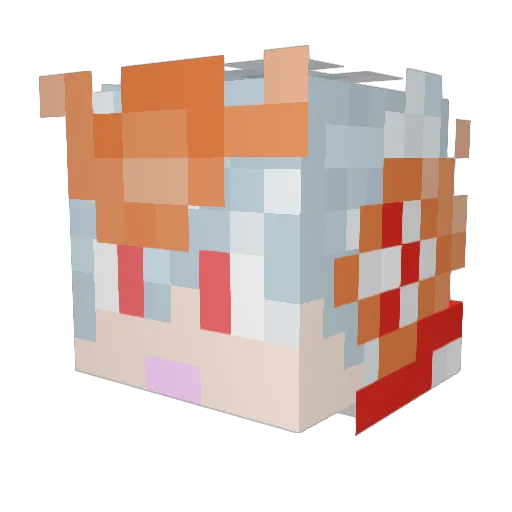 Forest_wise Minecraft avatar head, 3D render