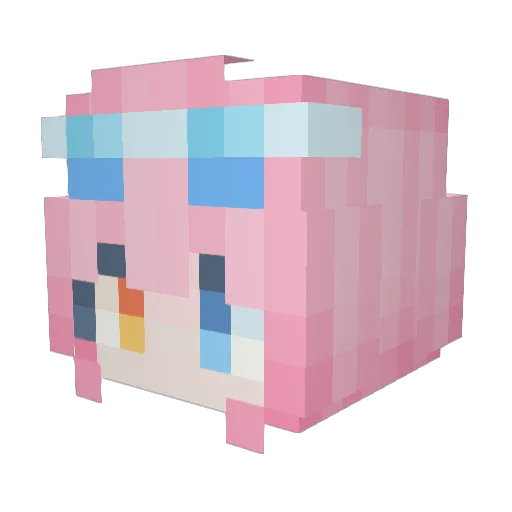 ForeverHeart Minecraft avatar head, 3D render