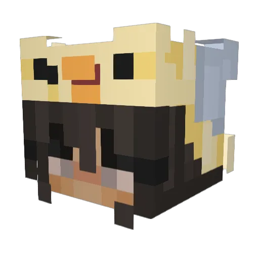 ForeverKate Minecraft avatar head, 3D render