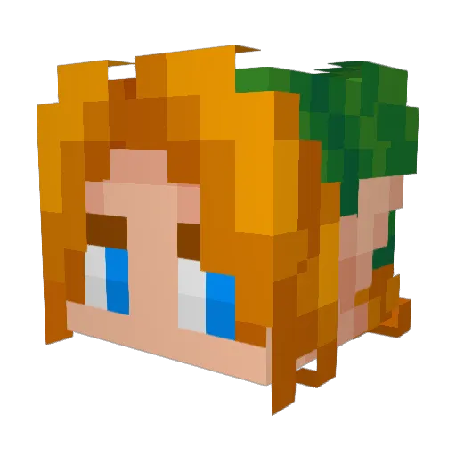 ForeverLink Minecraft avatar head, 3D render