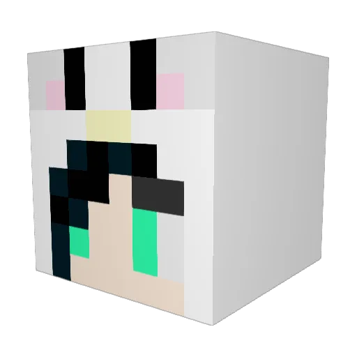 ForeverLove132 Minecraft avatar head, 3D render