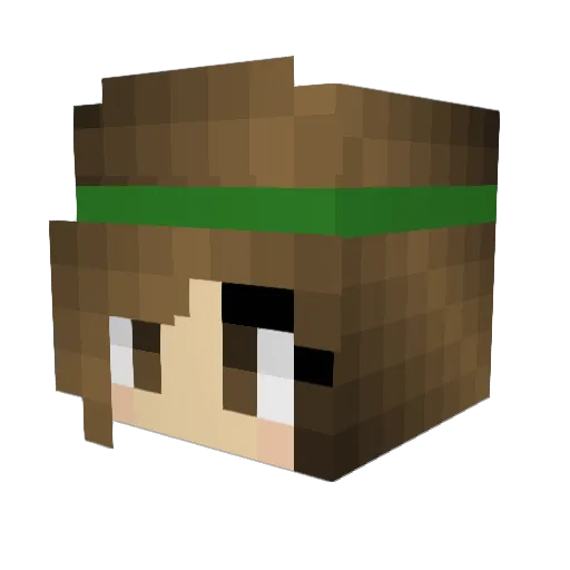 ForeverRosebud97 Minecraft avatar head, 3D render