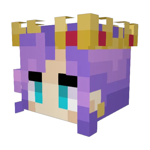 ForeverViolet Minecraft avatar head, 3D render