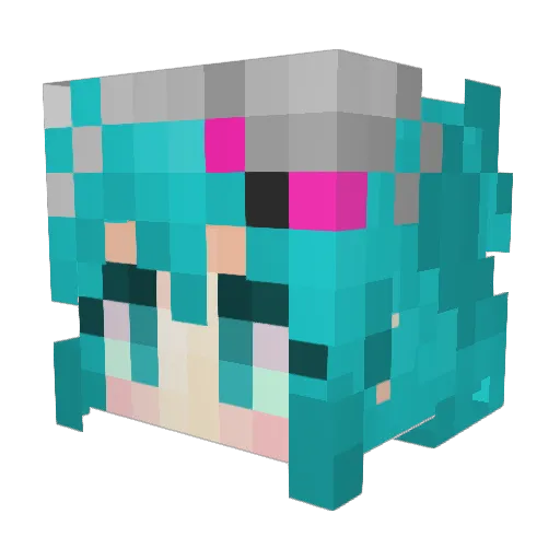 Forever_chen Minecraft avatar head, 3D render