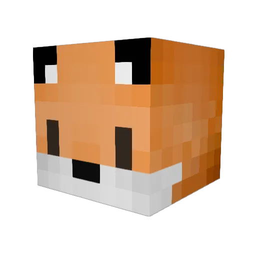 Forfox_sake Minecraft avatar head, 3D render