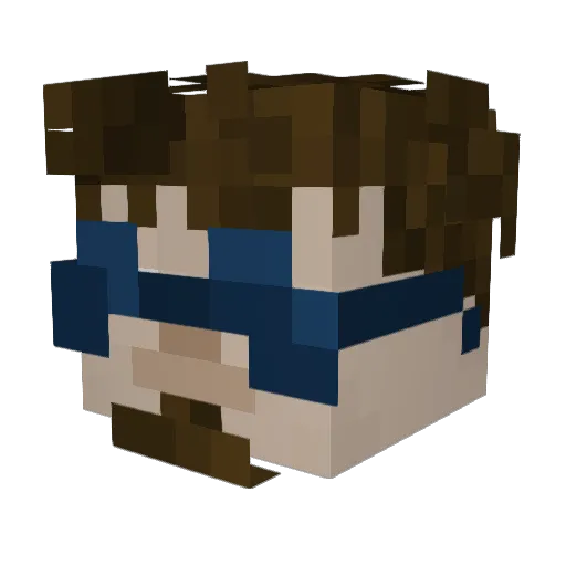ForgeBit Minecraft avatar head, 3D render