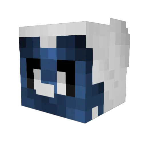 ForgeMiner Minecraft avatar head, 3D render