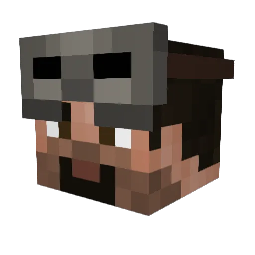 ForgeronDeLaRose Minecraft avatar head, 3D render