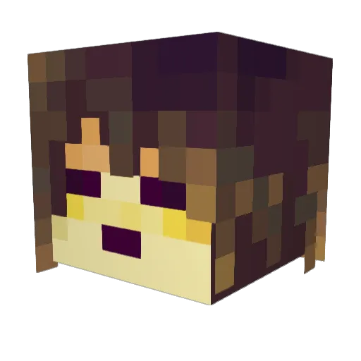 Forget_angel Minecraft avatar head, 3D render