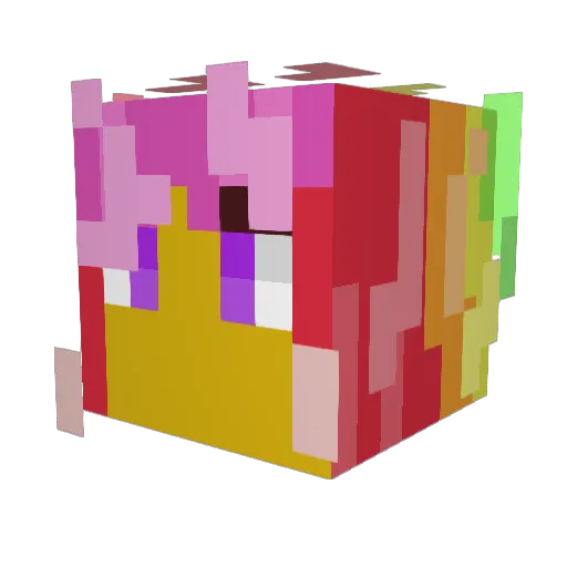 Forget_moth_not Minecraft avatar head, 3D render