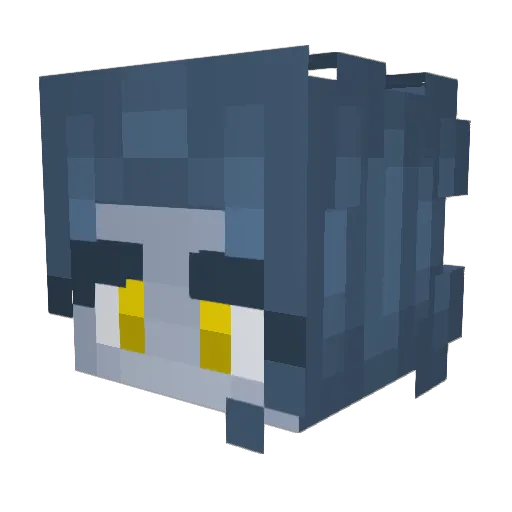 ForgetfulKami Minecraft avatar head, 3D render