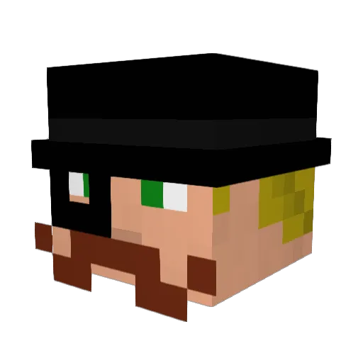 Forgetful_Pete Minecraft avatar head, 3D render