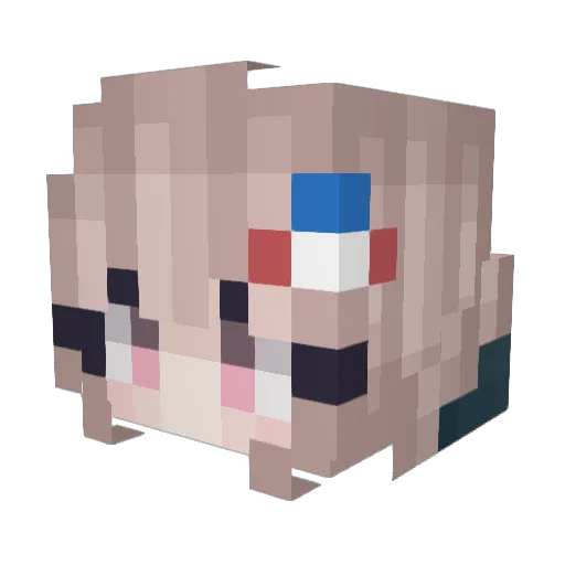 Forgia Minecraft avatar head, 3D render