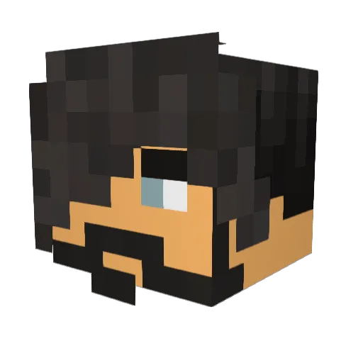 Forgif Minecraft avatar head, 3D render