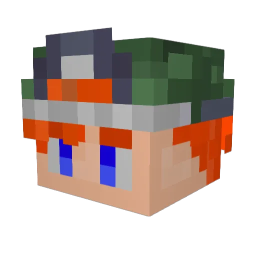 ForgottenBeliefs Minecraft avatar head, 3D render