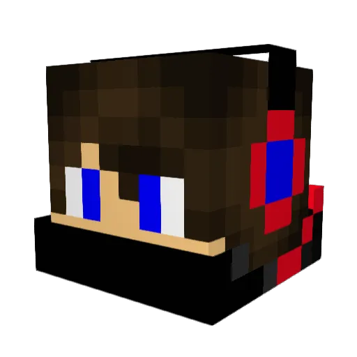 ForgottenGem Minecraft avatar head, 3D render