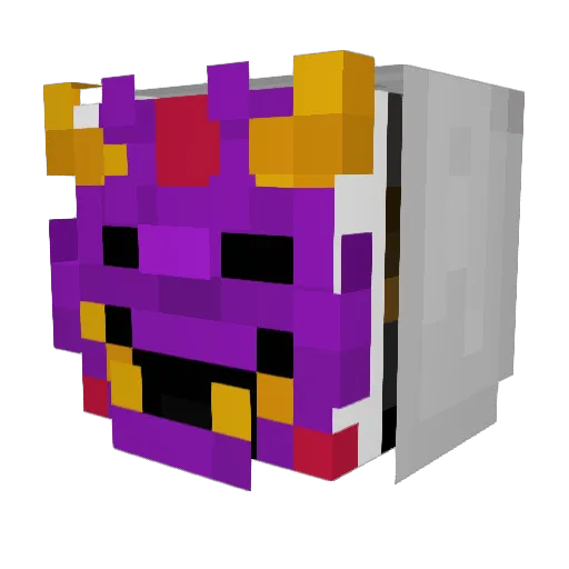 ForgottenOni Minecraft avatar head, 3D render
