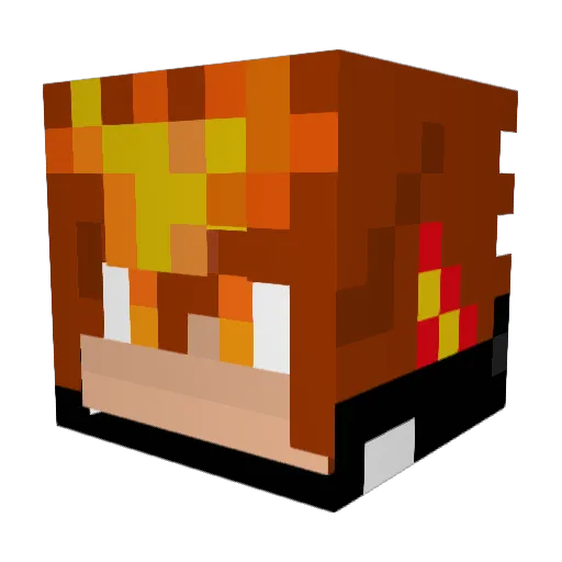 ForgottenShadow Minecraft avatar head, 3D render