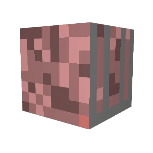 ForkInBrain Minecraft avatar head, 3D render