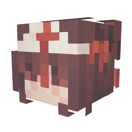 Forkcat Minecraft avatar head, 3D render