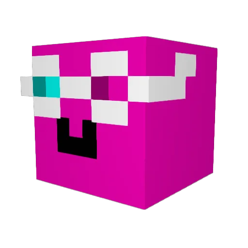 ForkedProcess Minecraft avatar head, 3D render