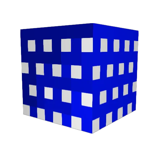 Forkful Minecraft avatar head, 3D render