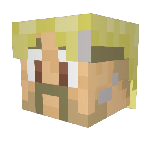 Forking_Spoon Minecraft avatar head, 3D render