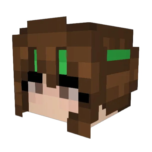 Forkitude Minecraft avatar head, 3D render