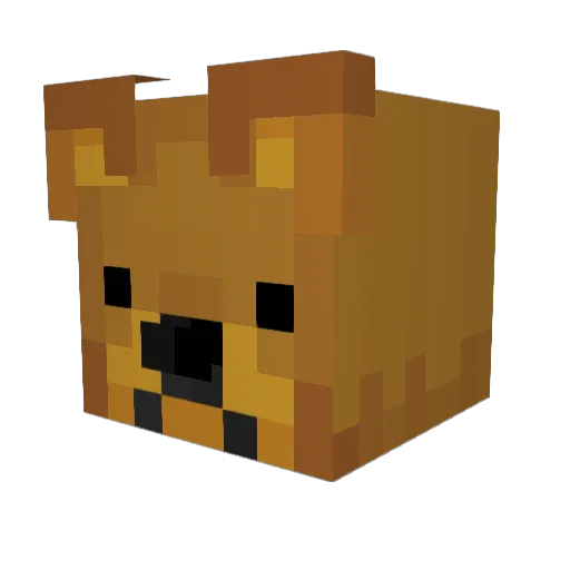 Forkkzz Minecraft avatar head, 3D render
