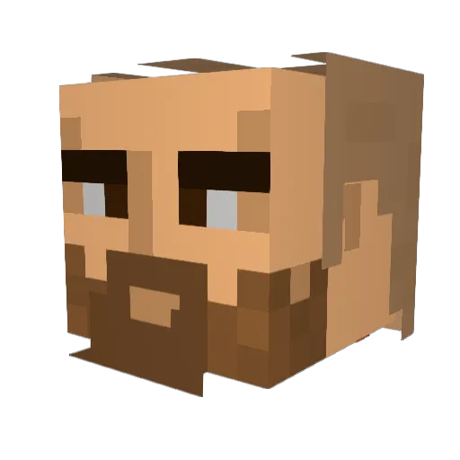 ForkliftMotor Minecraft avatar head, 3D render