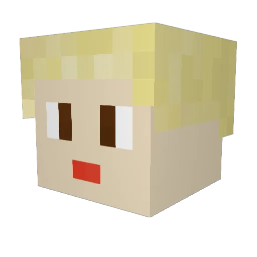 ForksMC Minecraft avatar head, 3D render