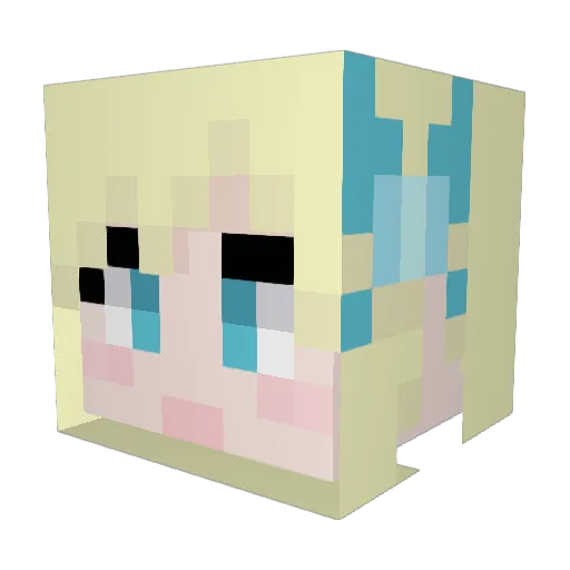 Forkstorm Minecraft avatar head, 3D render