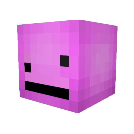 Forkth Minecraft avatar head, 3D render