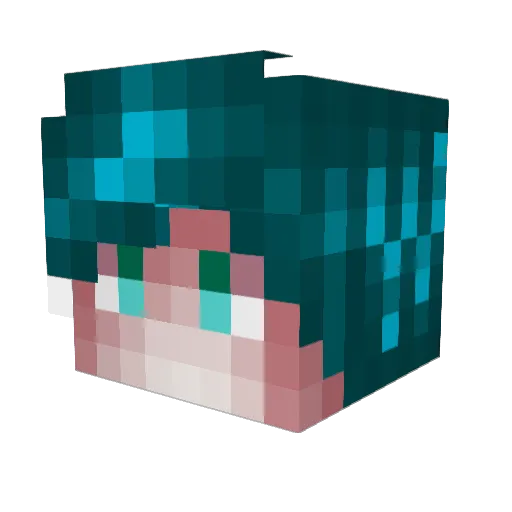 Forlake Minecraft avatar head, 3D render