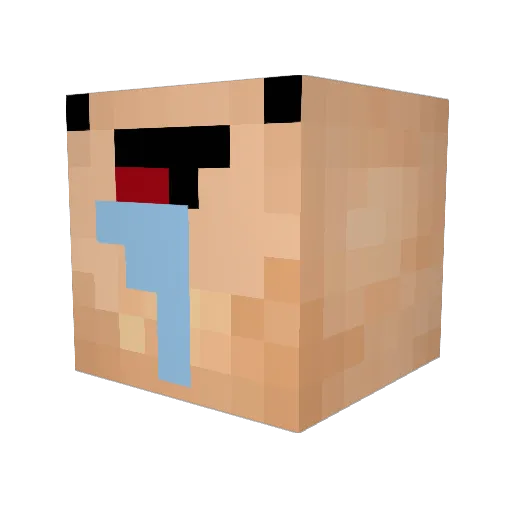 Formaggio86 Minecraft avatar head, 3D render