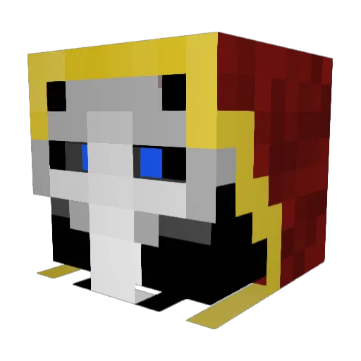 FormalPick Minecraft avatar head, 3D render