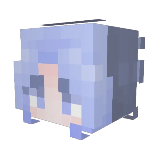 FormlessMoonie Minecraft avatar head, 3D render
