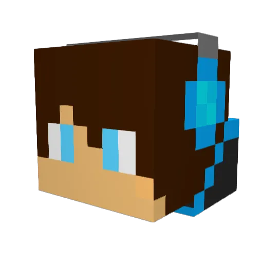 FormulaChunk908 Minecraft avatar head, 3D render