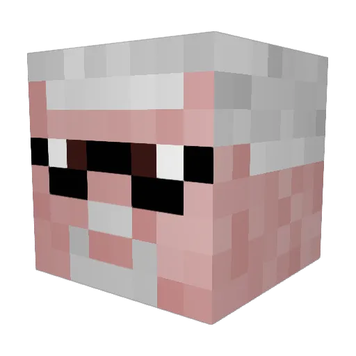 Formulas Minecraft avatar head, 3D render